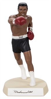 Limited Edition Muhammad Ali Signed Salvino Figurine Wearing Black Trunks & Box (Salvino COA)